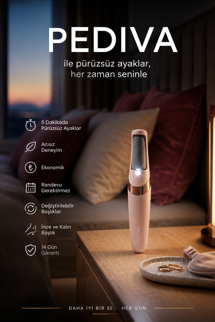 PEDİVA Silk Pro | Şarjlı Ayak Törpüsü