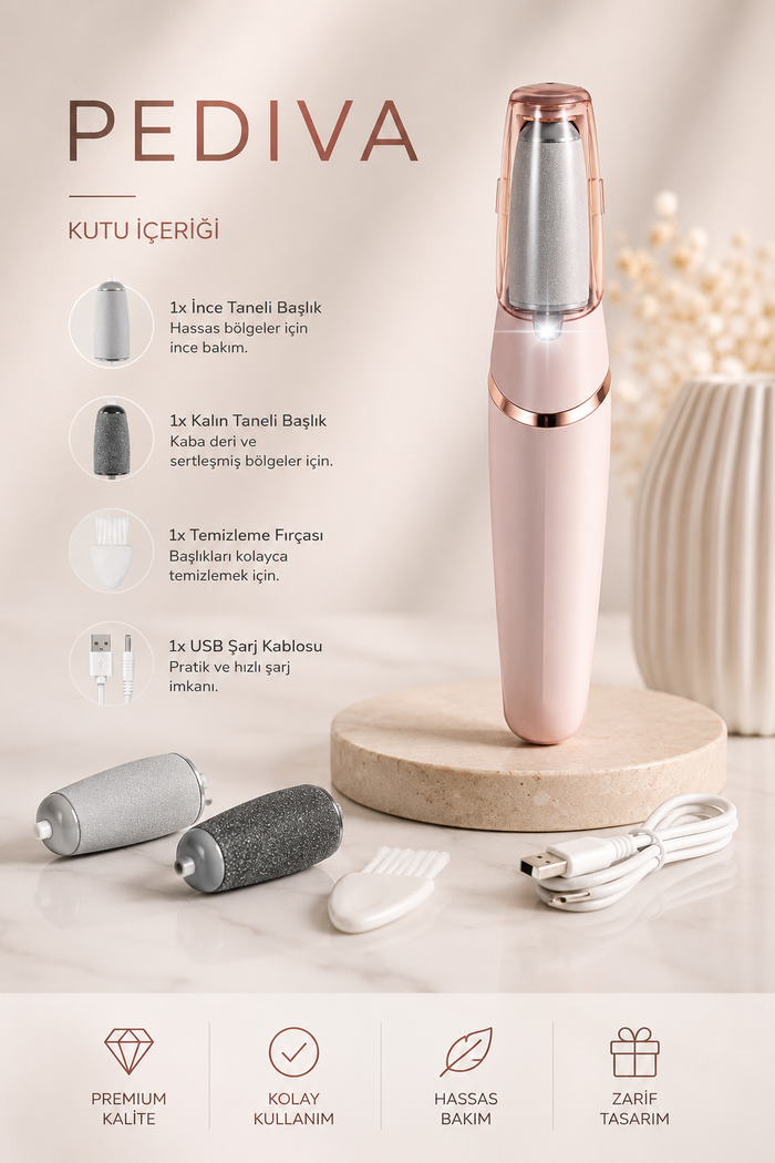 PEDİVA Silk Pro | Şarjlı Ayak Törpüsü